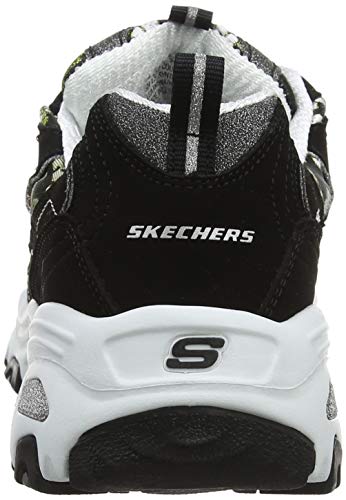 Skechers D'LITES-Floral Days 13082, Zapatillas para Mujer, Negro (Black White BKW), 37 EU