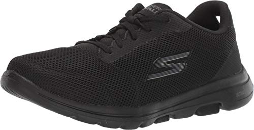 Skechers Go Walk 5-Lucky, Zapatillas para Mujer, Negro (Black Textile/Trim BBK), 38 EU