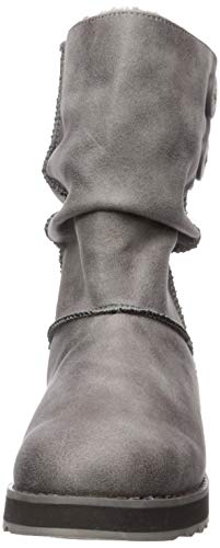 SKECHERS Keepsakes 2.0-Upland-Mid - Bota alta ancha con detalle de botones, diseño de media caña, Gris (Carbón), 38 EU