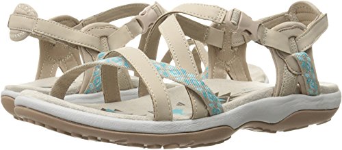 Skechers Reggae Slim-Vacay, Sandalias de Talón Abierto para Mujer, Beige (Taupe), 38 EU