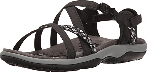Skechers Reggae Slim-Vacay, Sandalias de Talón Abierto para Mujer, Negro (Black Blk), 39 EU
