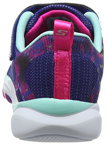 Skechers Trainer Lite-Bright Racer, Entrenadores para Niñas, Azul (Navy/Multi), 30 EU