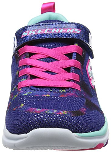 Skechers Trainer Lite-Bright Racer, Entrenadores para Niñas, Azul (Navy/Multi), 30 EU