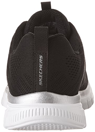 Skechers Women 12615 Low-Top Trainers, Black (Black Mesh/White Trim Bkw), 5 UK (38 EU)