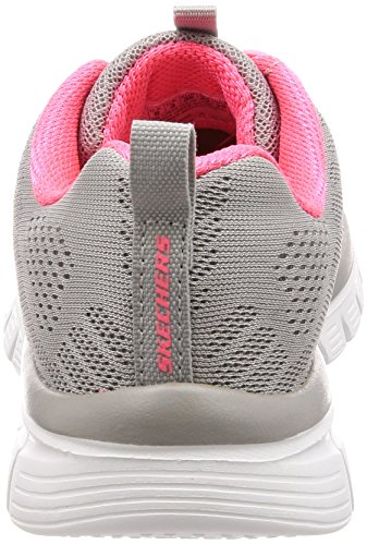 Skechers Women 12615 Low-Top Trainers, Grey (Gray Mesh/Coral Trim Gycl), 8 UK (41 EU)