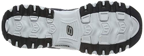 Skechers Women's D'lites-biggest Fan Low-Top Sneakers, Black (Black Trubuck/White Mesh/Silver Trim Bkw), 6 UK