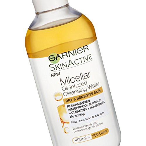 SkinActive Face Garnier Pure Active Micellar Oily Skin Cleansing Water, 400 ml, paquete de 3