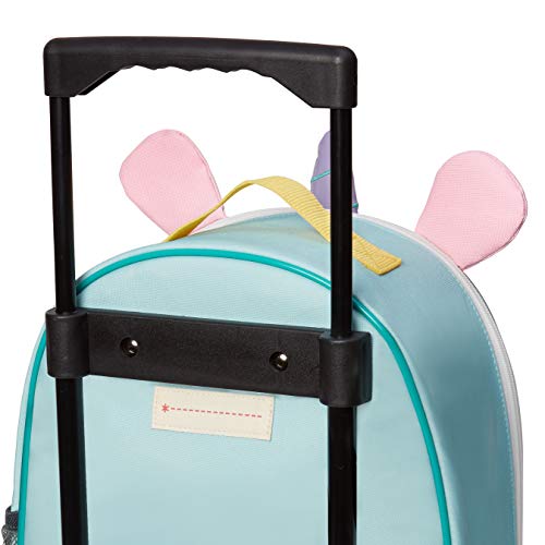 Skip Hop Zoo Luggage - Maleta con ruedas para niños, con etiqueta de nombre, Multicolor (Unicorn Eureka)
