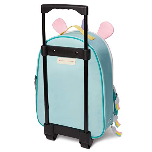 Skip Hop Zoo Luggage - Maleta con ruedas para niños, con etiqueta de nombre, Multicolor (Unicorn Eureka)