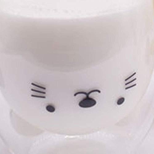 Skitior Aislado Vaso de Vidrio, Vidrio Resistente al Calor 250 ml Innovador Patito 3D de Doble Capa con Osito Cat Duckling for el hogar Portátil (Color : White)
