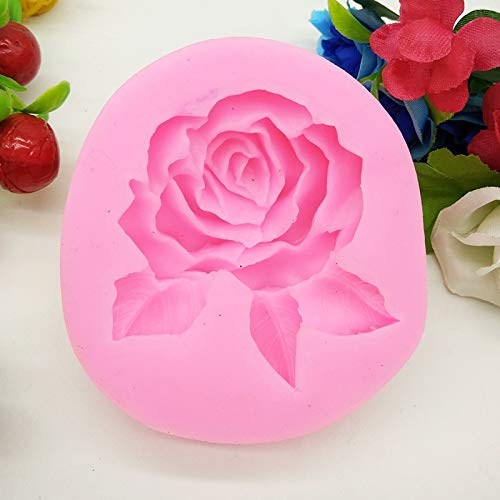 SKJH Molde de Pastel de Silicona con Flor de Rosa, Molde de jabón Artesanal DIY para Magdalenas, Herramientas para pastelería para la Venta