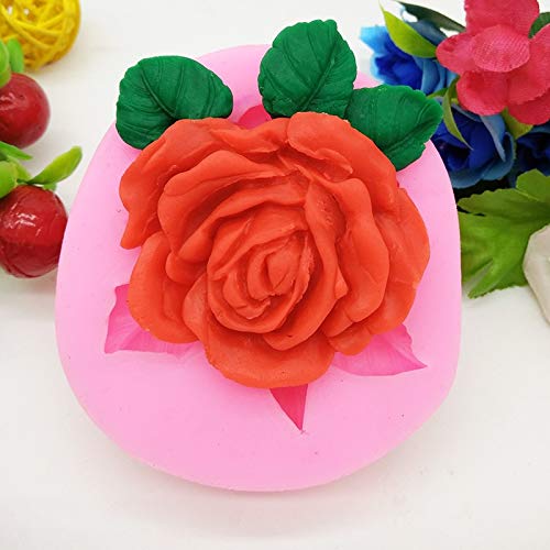 SKJH Molde de Pastel de Silicona con Flor de Rosa, Molde de jabón Artesanal DIY para Magdalenas, Herramientas para pastelería para la Venta