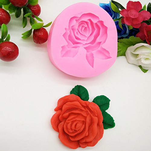 SKJH Molde de Pastel de Silicona con Flor de Rosa, Molde de jabón Artesanal DIY para Magdalenas, Herramientas para pastelería para la Venta