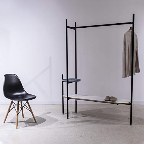 SKLUM Silla Scand Negro Madera Natural Comedor, Cocina, Escritorio Estilo Nórdico Polipropileno y Madera de Haya