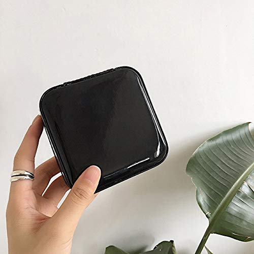 Sksngf Caja de Almacenamiento, pequeña joyería Caja Portable, Pendientes Exquisita, Colgantes, Cajas de Almacenamiento de Collar, con la Cremallera, el acarreo Tela es Suave y fácil, Tamaño 10X10X5cm