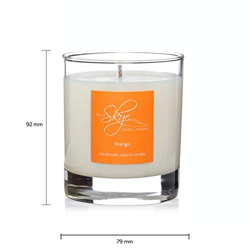 Skye de la Isla de tamaño Grande Vela en Cristal. Mango. 45hr. Natural de Cera de Soja. Hecha a Mano. En Caja de Regalo