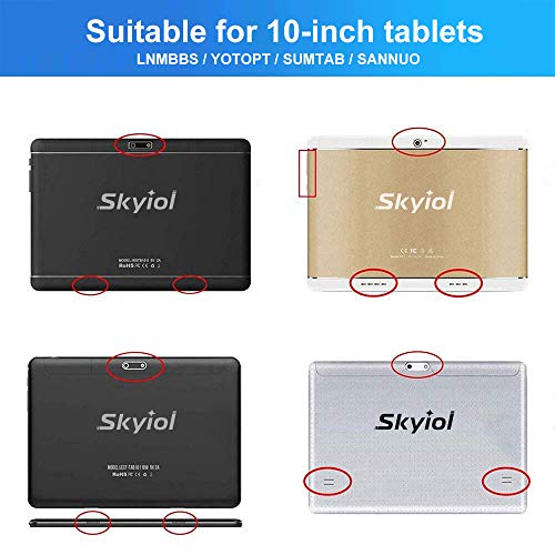 Skyiol Funda Compatible para Tab 10.1" / 10", LNMBBS Tablet 10.1 Pulgadas,SUMTAB Tablet 10 Pulgadas,YOTOPT Tablets 10.1 Pulgadas,SANNUO Tablet 10 Pulgadas (Negro)