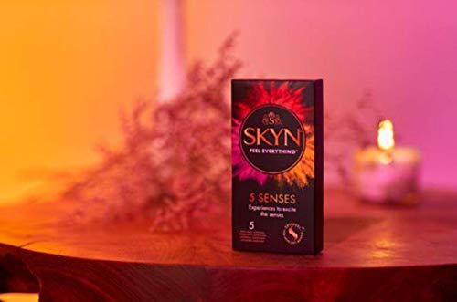 SKYN 5 Senses, preservativos sin látex, paquete de 5 condones