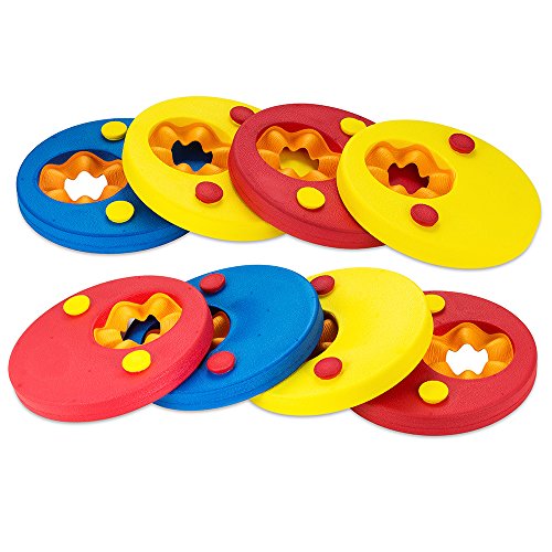 SKYSPER 8 Piezas Manguitos de Natación para Niños Flotador Bebe Piscina Discos Flotantes Hechos de Espuma con Certificación Seguridad Aprender a Nadar