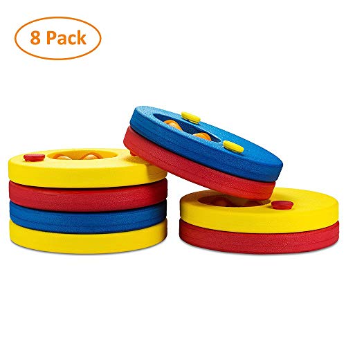 SKYSPER 8 Piezas Manguitos de Natación para Niños Flotador Bebe Piscina Discos Flotantes Hechos de Espuma con Certificación Seguridad Aprender a Nadar