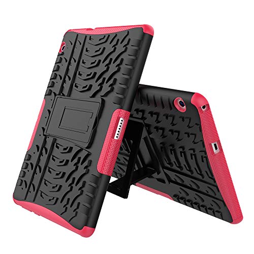 Skytar Funda para Huawei MediaPad T3 10,Hybrid Dura Layer Protección de Policarbonato Duro + TPU Silicona Protección Cover Carcasa para Huawei MediaPad T3 10 de 9,6 Pulgadas Tablet Funda,Hot Rosa
