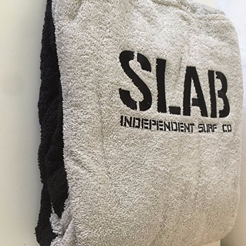 Slab-Poncho Toalla Clear Grey and Black Talla M/L