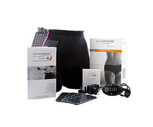 Slendertone Short Bottom Electroestimulador para glúteos Mujer, Negro/Rosa + Bottom - Electrodos de Repuesto para Mini Bottom Toning System, 4 Unidades