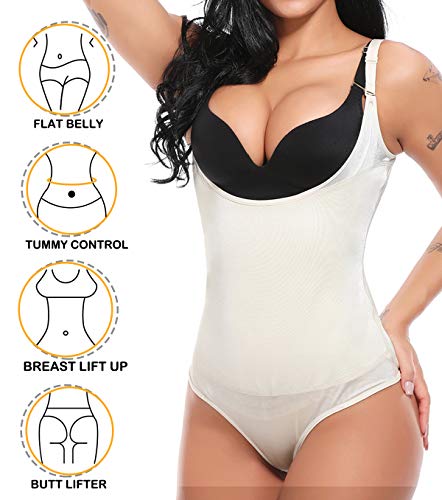 SLIMBELLE Body Reductor Sin Costuras Latex Fajas Reductoras Adelgazantes Mujer Corsé Modeladora Postparto Colombiana Body Shaper Nergo Beige