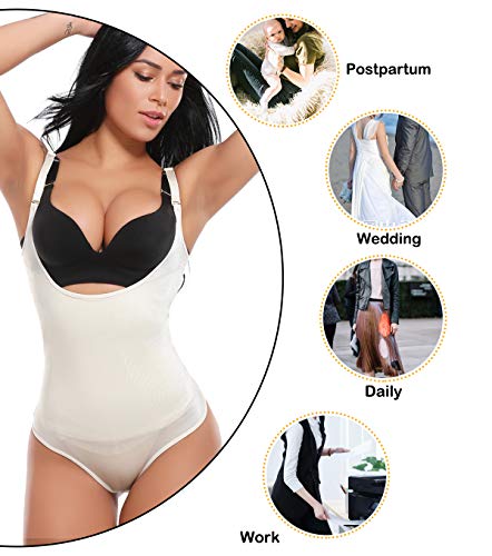 SLIMBELLE Body Reductor Sin Costuras Latex Fajas Reductoras Adelgazantes Mujer Corsé Modeladora Postparto Colombiana Body Shaper Nergo Beige