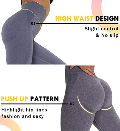 SLIMBELLE Mallas Push up Mujer Leggings Shorts Deportivos Pantalones Yoga Leggins de Cintura Alta Bolsillos Cortos Pantalón Deporte Verano para Fitness Correr Entrenamiento