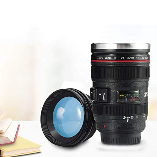 SLOSH Taza Cafe para Llevar Taza Camara Objetivo Lente Acero Inoxidable