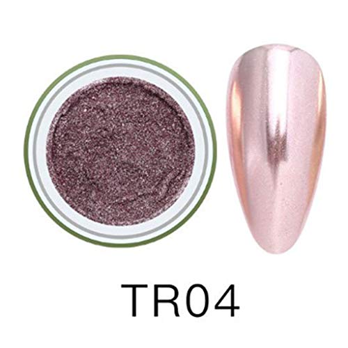 SM SunniMix Pigmentos en Polvo para Uñas, Glitter Brillo Starlight Cromo Clavo Manicura Pigmento - 04