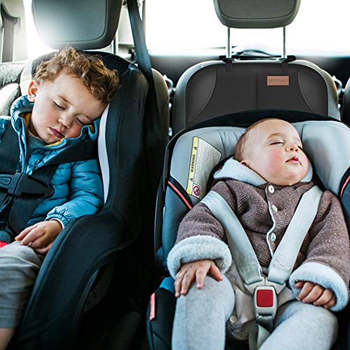Smart eLf Protectores de Asiento para Coche Impermeable - 2 piezas Protector de Asiento de Coche para los Asientos de Coche de Bebé Protector Seguro para Asiento Infantil - Compatible Isofix