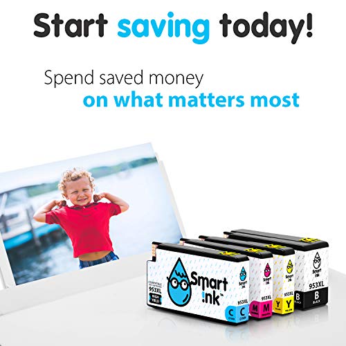 Smart Ink Reemplazo Compatible del Cartucho de Tinta HP 953 XL 953XL High Yield 4 Pack (Black & C/M/Y) Cartuchos para HP Officejet Pro 7720 7730 7740 8210 8218 8710 8715 8718 8720 8725 8728 8730 8740