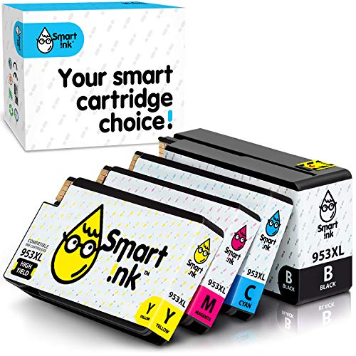 Smart Ink Reemplazo Compatible del Cartucho de Tinta HP 953 XL 953XL High Yield 4 Pack (Black & C/M/Y) Cartuchos para HP Officejet Pro 7720 7730 7740 8210 8218 8710 8715 8718 8720 8725 8728 8730 8740