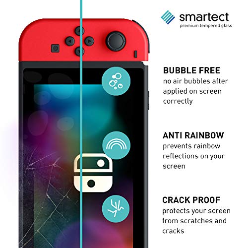 smartect Cristal Templado para Móvil Nintendo Switch 2019/2018 / 2017 [2 Unidades] - Protector de pantalla 9H - Diseño ultrafino - Instalación sin burbujas - Anti-huella