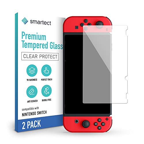 smartect Cristal Templado para Móvil Nintendo Switch 2019/2018 / 2017 [2 Unidades] - Protector de pantalla 9H - Diseño ultrafino - Instalación sin burbujas - Anti-huella