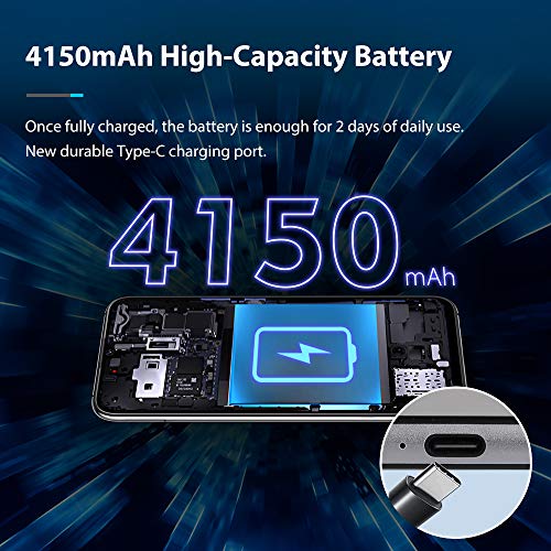 Smartphone Ofertas UMIDIGI A7 Pro Telefono Movil 4GB RAM + 64GB ROM Moviles, 6.3"FHD+ Pantalla Completa, Procesador Octa-Core Movil Libre Batería 4150mAh Cámara Cuádruple AI de 16MP, Android 10