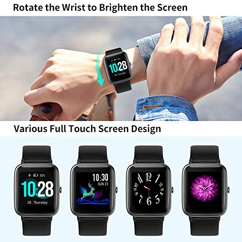 Smartwatch, Reloj Inteligente Impermeable IP68 con Monitor de Sueño Pulsómetro Podómetro Caloría GPS para Deporte, Smartwatch Reloj Inteligente Mujer Niños Despertador para Android iPhone