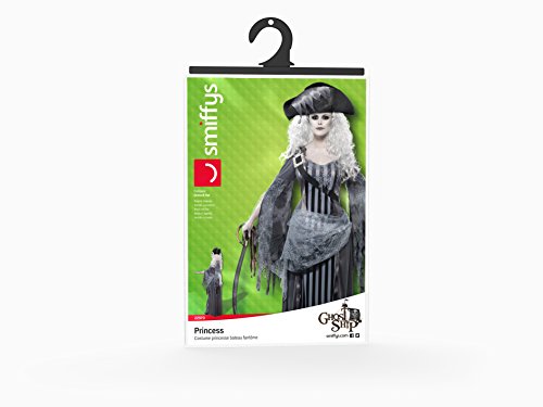 Smiffys Disfraz de princesa de Ghost Ship, Gris, con vestido y sombrero