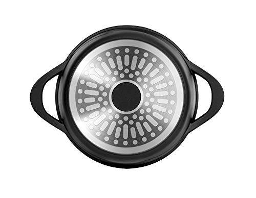 Smile MGK-12 Batería de Cocina, Aluminio Forjado, Negro