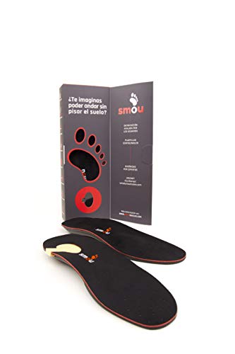 SMOU Plantillas ortopédicas profesionales para fascitis plantar, metatarsalgia y espolon calcaneo. Trata el dolor de pies, planos o cavos. Patentado por ortopedistas (41-42 EU)