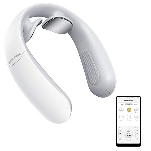 SMTALY Masajeador de Cuello, Masajeador Electromagnético Inteligente 3D, Calentamiento del cuello, Alivia el Dolor Muscular/Rigidez/Fatiga, Masajeador Portátil en Automóvil/Oficina y Viajes