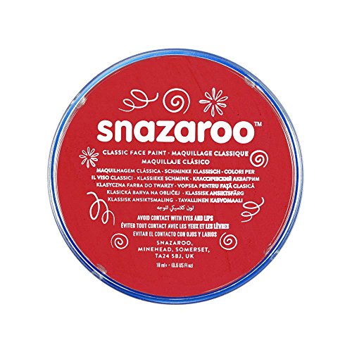 Snazaroo- Pintura facial y Corporal, 18 ml, Color rojo brillante (Colart 18055)