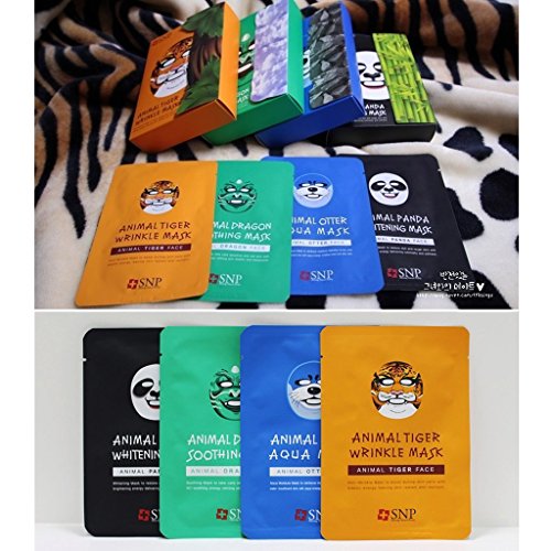[SNP Cosmetic] Animal Mask 1ea - 4 Type (Total 4 Types - 4 Sheets) by SNP Cosmetic
