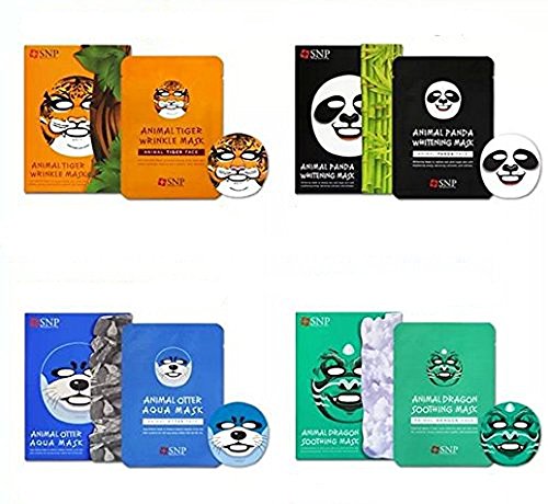 [SNP Cosmetic] Animal Mask 1ea - 4 Type (Total 4 Types - 4 Sheets) by SNP Cosmetic