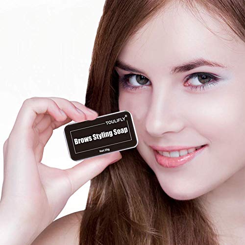 Soap Brows,Jabón para Cejas,Gel para Jabones de Cejas en 3D Crema,Wild Eyebrow Shape Soap,con Cepillo Jabón para dar Forma a Las Cejas,Impermeable de Larga Duración,2 Piezas