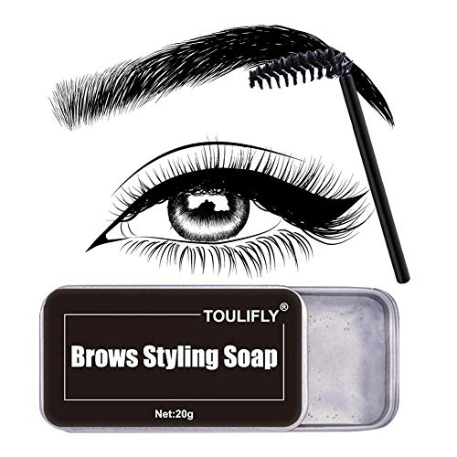 Soap Brows,Jabón para Cejas,Gel para Jabones de Cejas en 3D Crema,Wild Eyebrow Shape Soap,con Cepillo Jabón para dar Forma a Las Cejas,Impermeable de Larga Duración,2 Piezas