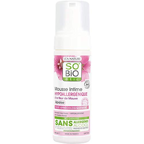 SO'BIO ÉTIC Mousse Intime Hypoallergénique² à la Fleur de Mauve - 150 ml
