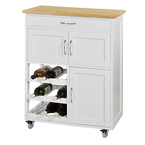 SoBuy FKW45-WN,Carrito de Cocina,estantería de Cocina,67x37x87cm,ES